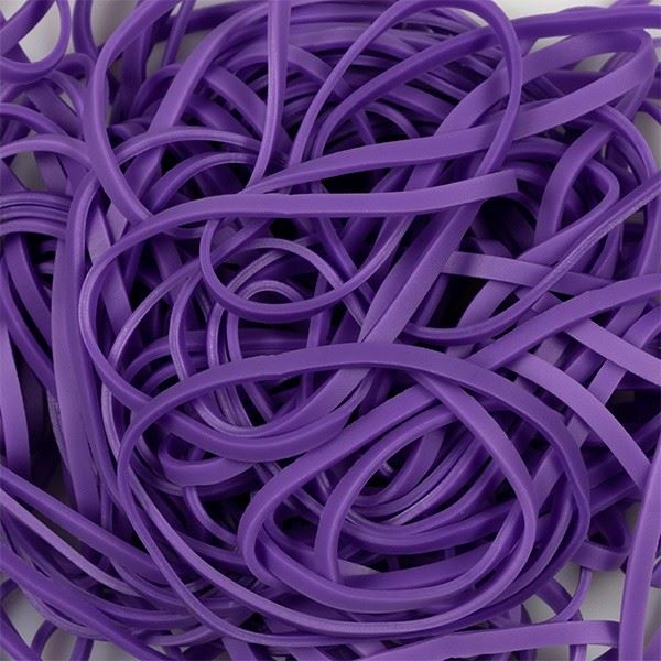 Industrial purple rubber bands for pallet securing