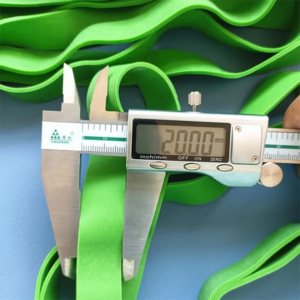 Eco-friendly thick green rubber bands biodegradable